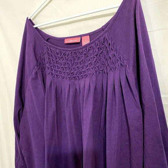 Woman Within Purple Short Sleeve Top T Shirt 5X - Picture 2 of 4